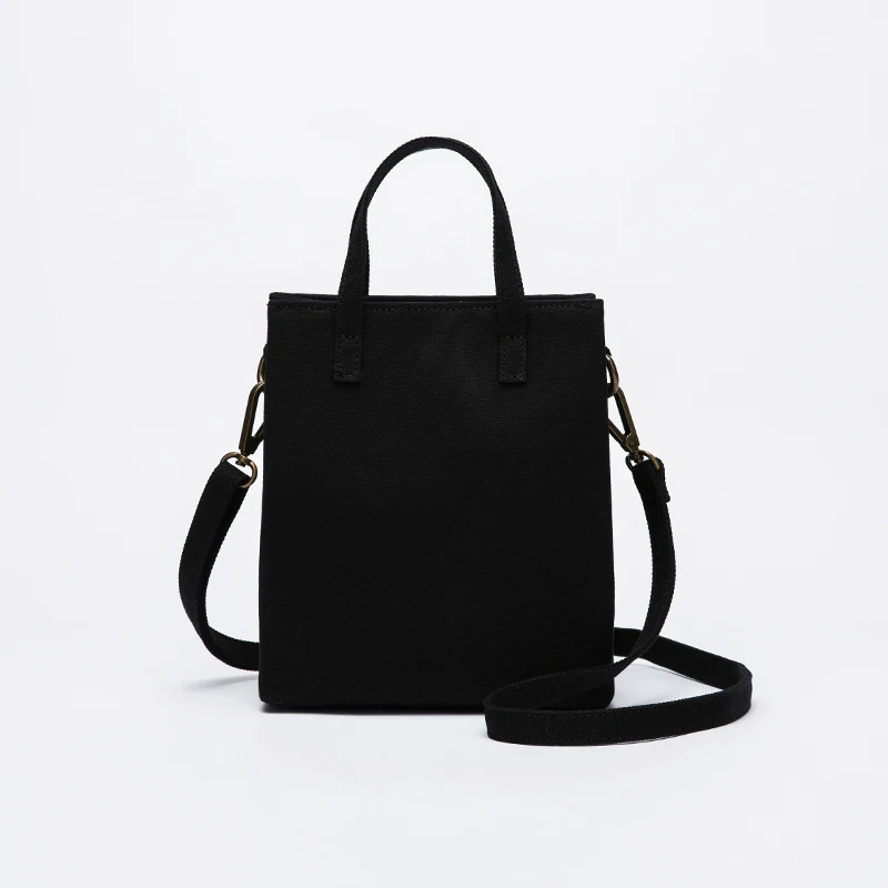 New messenger small bag female Korean version ins student shoulder bag simple solid color canvas bag