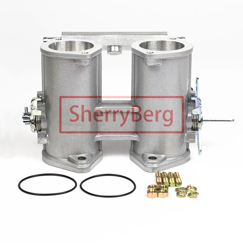 SherryBerg  45dcoe 45 dcoe 45mm DCOE Twin 45mm Throttle Bodies Body + air horns /stacks for Weber/Dellorto/Solex DCOE/DHLA carb