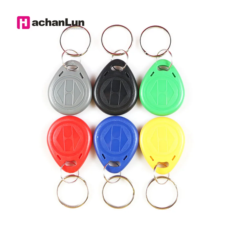 10Pcs 125KHZ EM4305 T5577 Copy Rewritable Writable Rewrite ID keyfobs RFID Tag Key Ring Card 125KHZ Proximity Token Duplicate