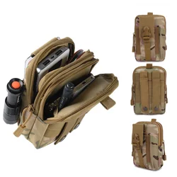 Sac de taille tactique, sac de taille universel pour l'extérieur, pochette Molle EDC avec étui pour téléphone portable pour le sport, la randonnée, le Camping