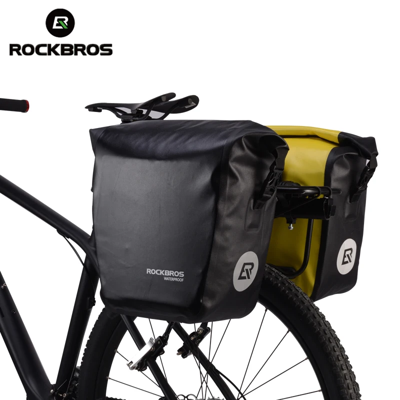 ROCKBROS Bicycle Bike Bag 10-18L Large Capacity Waterproof Rear Bag Carrier Rack Seat Bag Trunk Pannier Bag MTB Bike Accessories