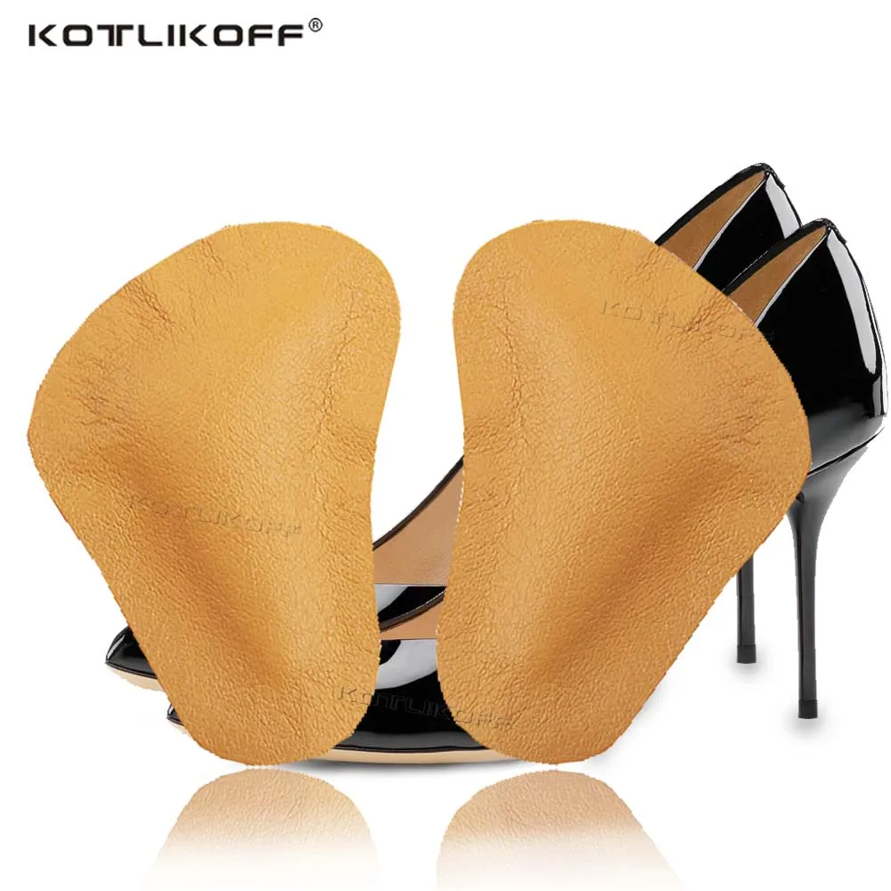 KOTLIKOFF Leather Arch Supports Insoles For Women High Heels Sandals Fits Arch Insert Massage Foot Care Shoes Insoles Sole