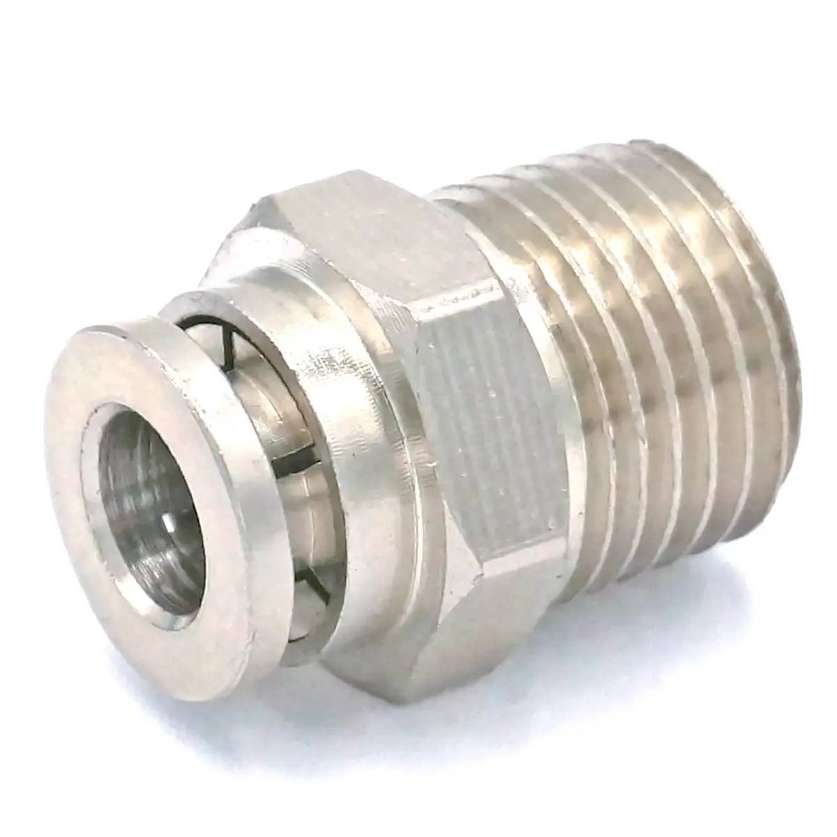 

1/4" BSP Male to Fit Tube O/D 6mm Pneumatic Nickel Brass Push In Connector Union Quick Release Air Fitting Plumbing