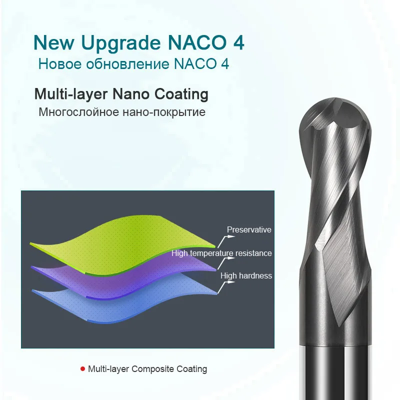 HRC70 fresa in carburo di tungsteno fresa a sfera naso fresa stampo speciale CNC Router Bit R3 strumenti per acciaio inossidabile lega di titanio