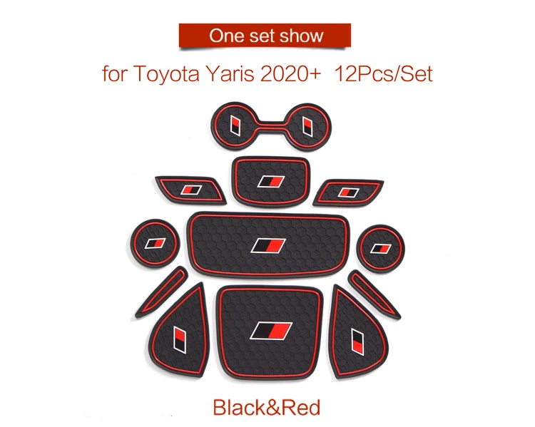 Für Toyota Yaris 2020 2021 Anti-Slip Tor Slot Tasse Matte für Hybrid GR Sport Stil Änderung Zubehör Pad – Detail 9