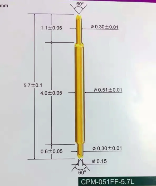 Sonda a doppia testa BGA 051BB 5.7L sonda di precisione dell'ago di prova del semiconduttore ad ago piccolo ad alta frequenza del telefono cellulare