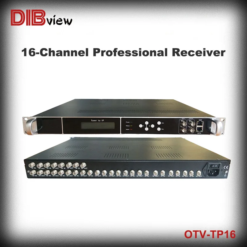 Dibview TP16 Professional digital TV Headend FTA 16 Carriers DVBS2 RF FTA tuner 2 ASI to IP gateway