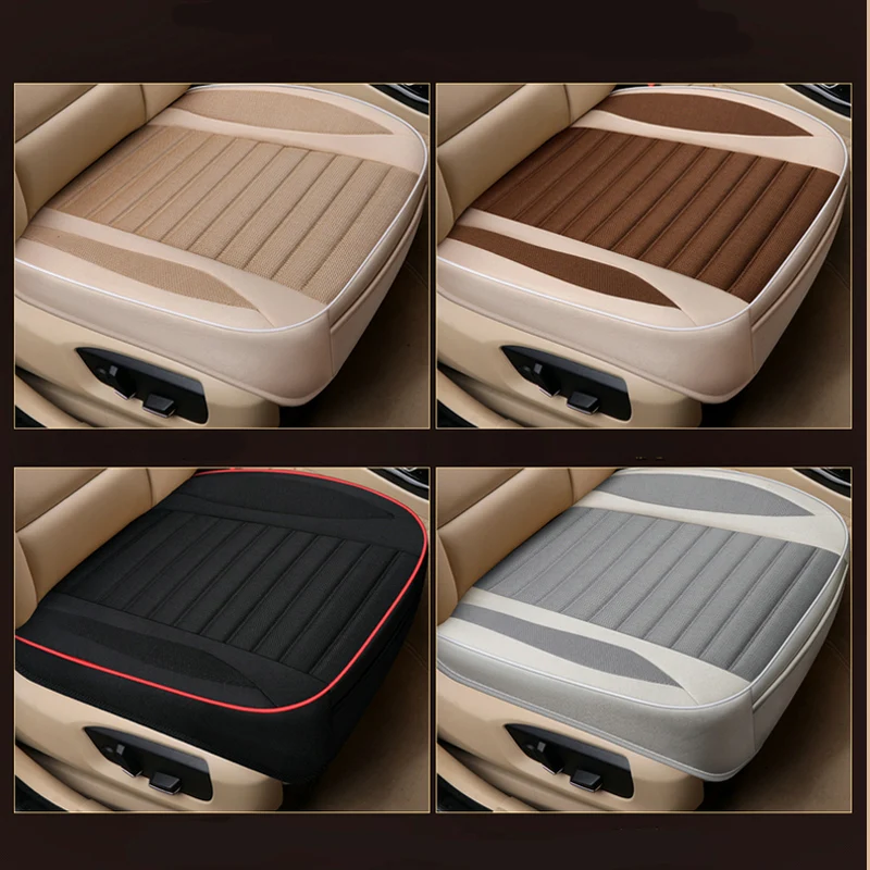 9D 4Colors Car Accessories Seat Cover Flax Cushion Four Seasons Universal Breathable Car Seat Cushion Protection For Most Sedan