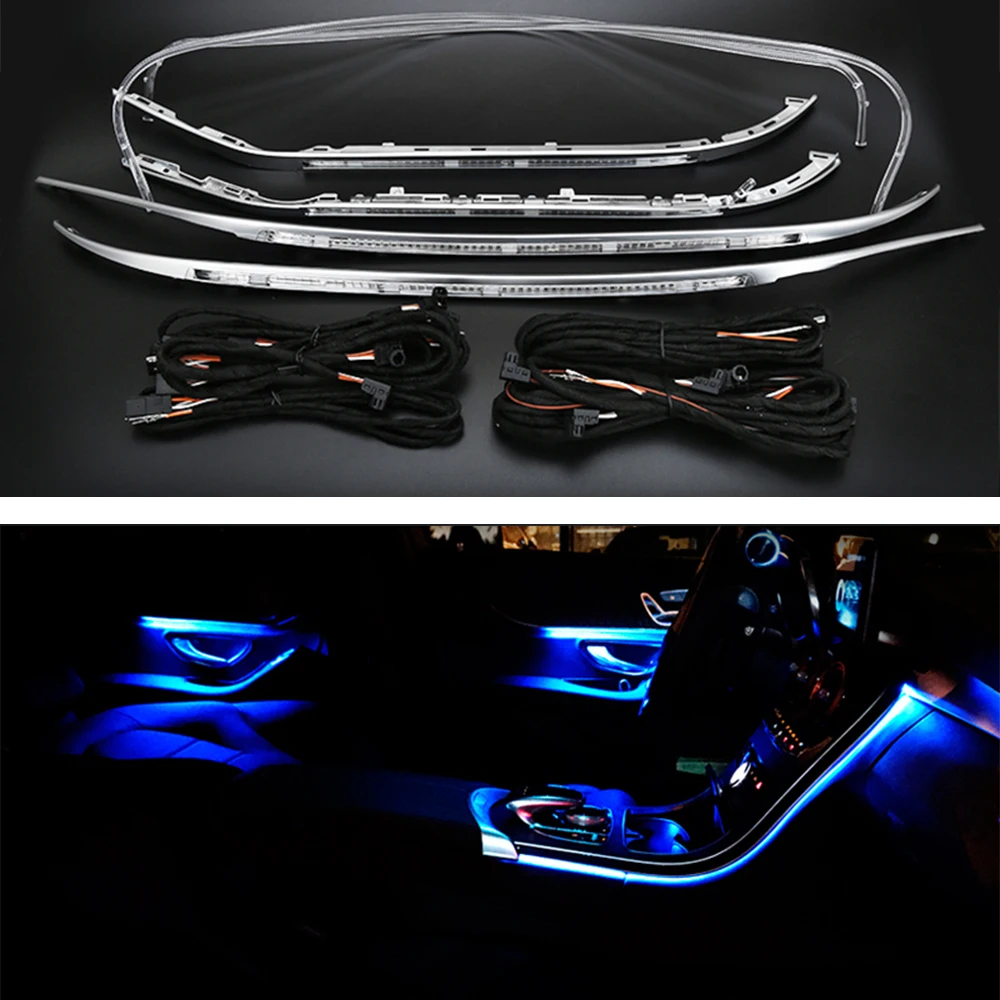 For Mercedes Benz C class w205 X253 car ambient lamp for w205 X253 64 colors LED ambient light illuminated lamp car accessory