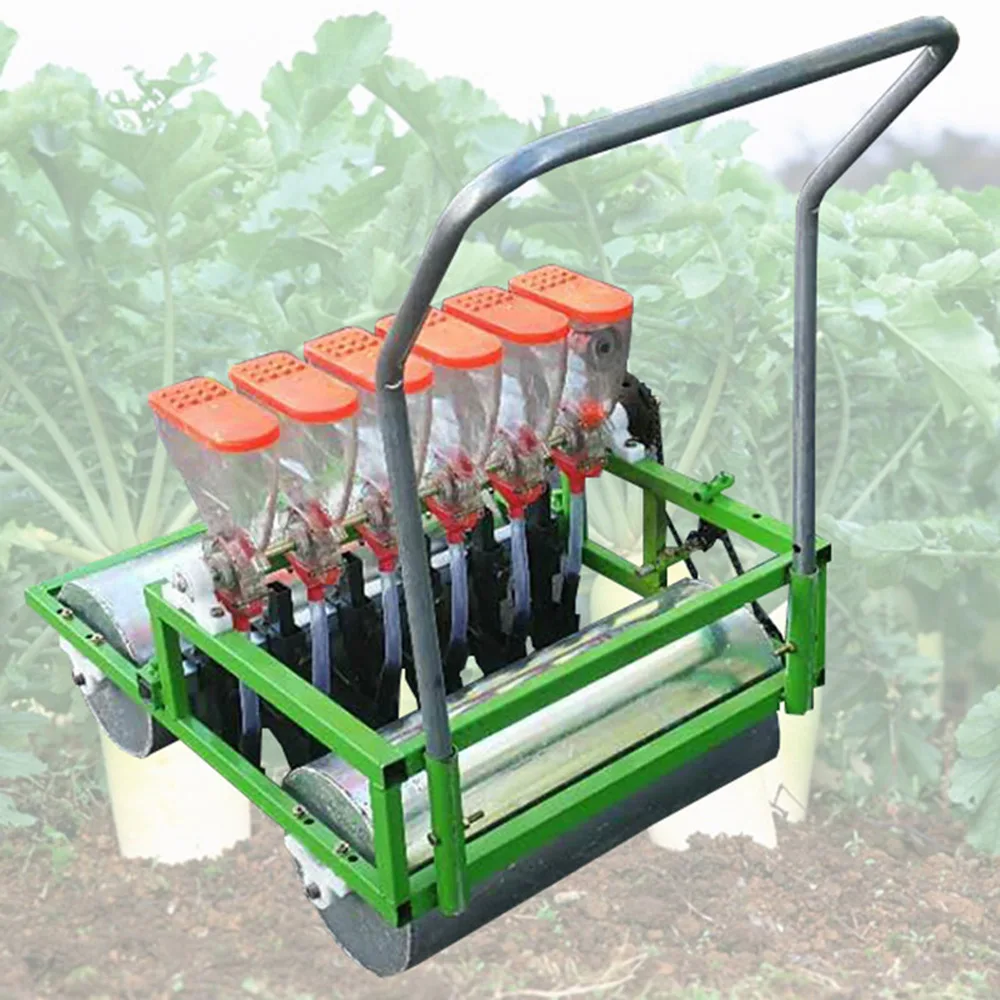 1 & 3 خطوط مزارع الخضروات دفع زارع صغيرة ودقة نقطة زارع متعددة الوظائف قطاع البذر معدات للزراعة