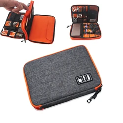 Double Layer Cable Storage Bag Earphone Charger Wires Storage Bag Gadget Organizer Digital Pouch