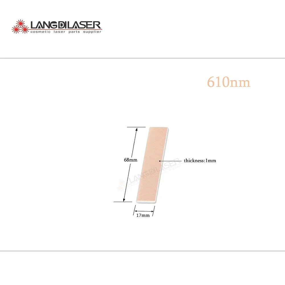 610~1200nm optical IPL filter , size : 68*17*1mm , for ipl hair removal , OPT laser , Elos laser , DPL laser