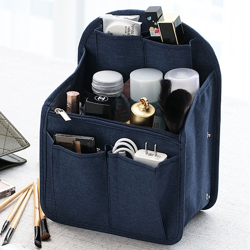 Organizer Insert Bag Travel Women Handbag Liner Bag Ladies Cosmetics Makeup Finishing Bag Female Tote Inner Bag for Sundries