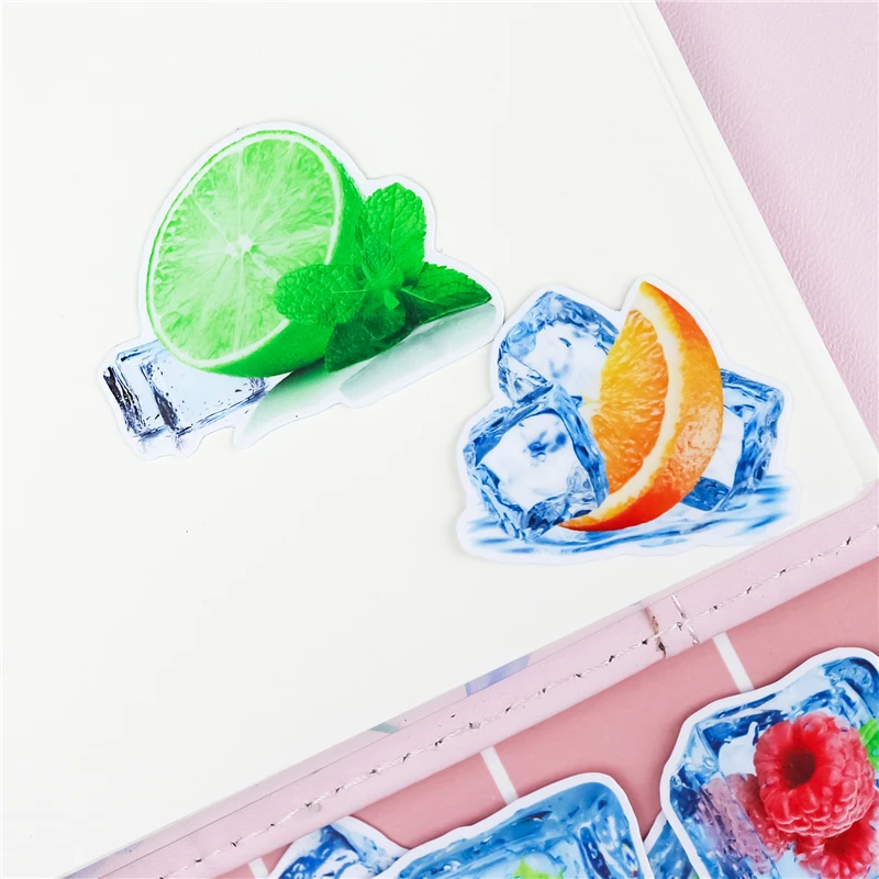 30pcs/pack Kawaii Fruit Ice Cute Waterproof Daily Decorative Stationery Craft Stickers Scrapbooking DIY Diary Album Label