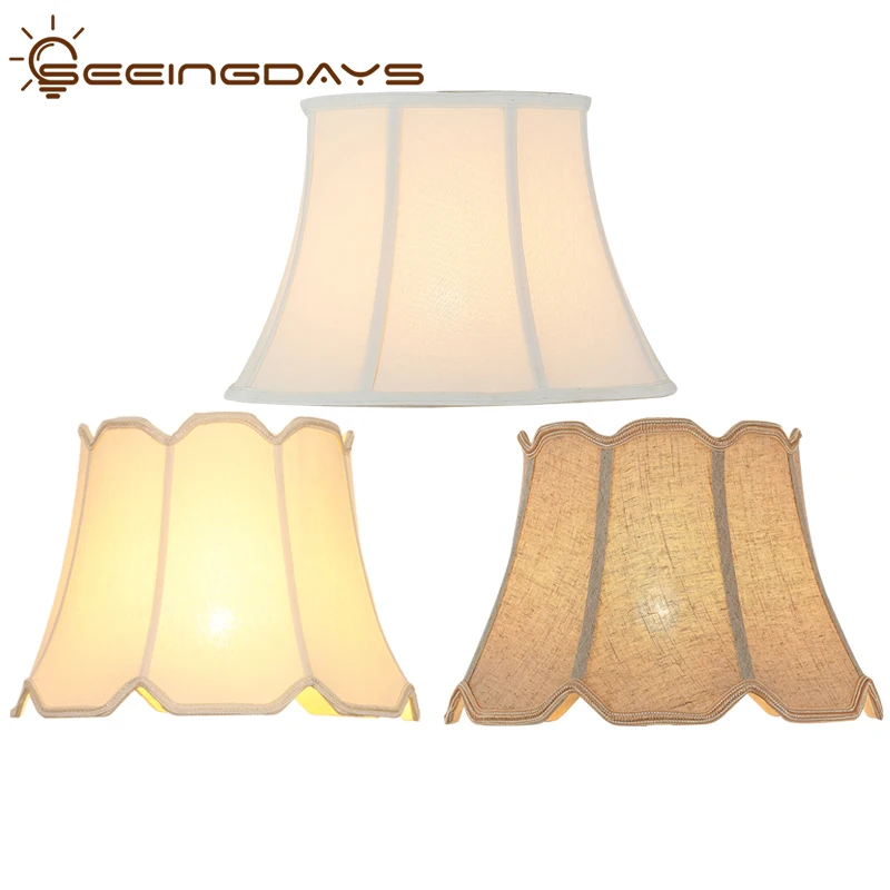 seeingdays octogonal tecido table lampshade abajur de cabeceira europeu piso parede abajur tribunal 01