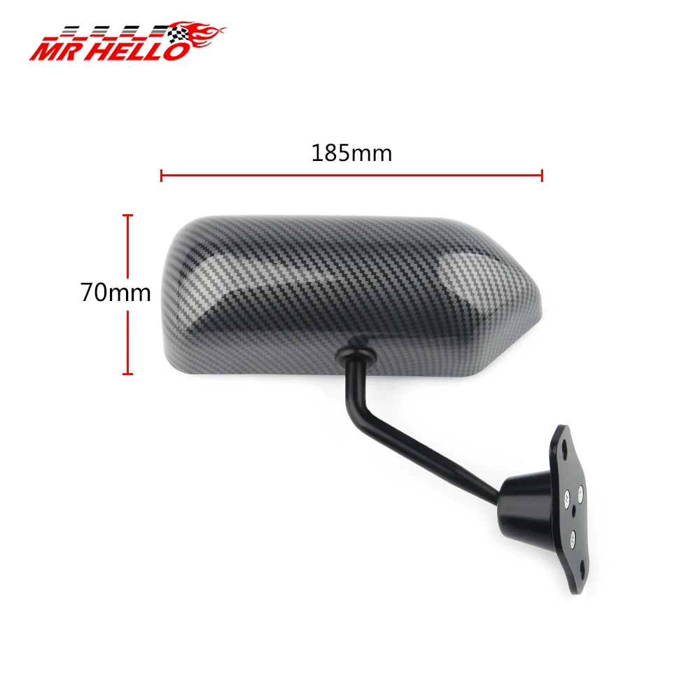2Pcs Car Racing Universal Side Rear View Mirror Wide Angle Metal Bracket for Mazda 3/For Miata/Mx5/RX7