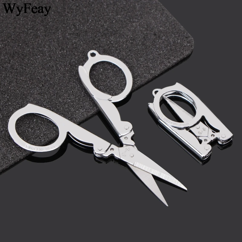 Multifunction Folding Scissors Pocket Travel Small Crafts Sharp Blade Emergency Foldable Travel Scissors Thread Tailor Scissors