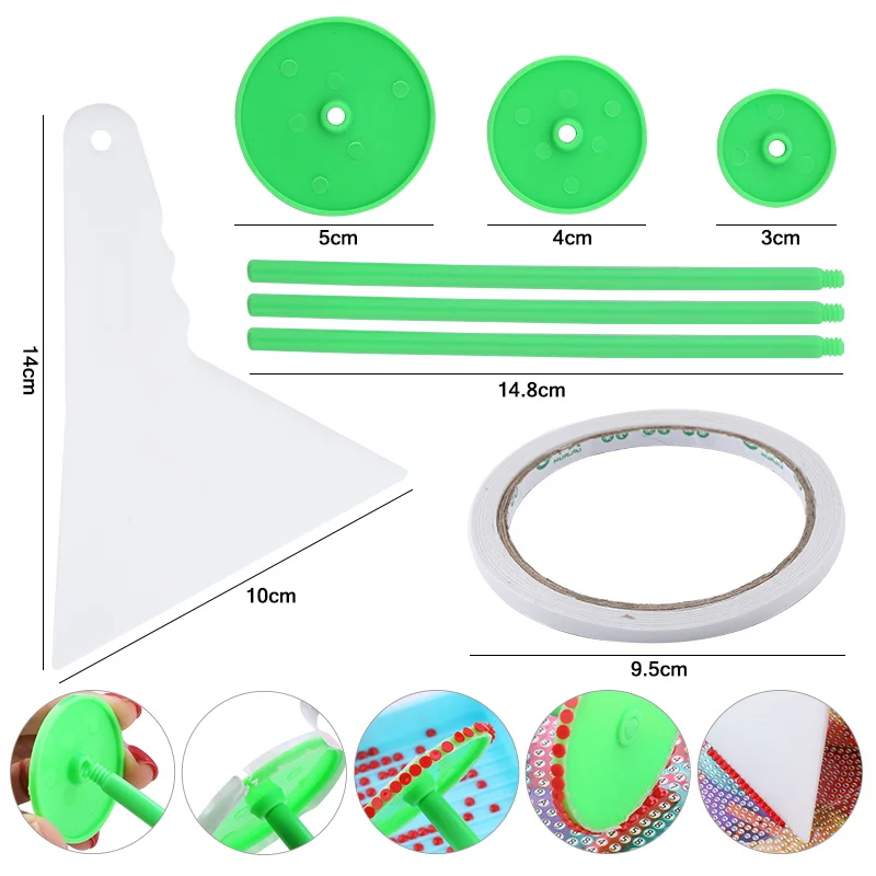 Strumenti e accessori per pittura diamante 5D fai-da-te kit penna set di vassoi per ricamo diamante vassoio di argilla