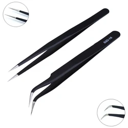 Anti-static Precision Tweezers Set Pinzas Pincet Stainless Steel ESD Tweezer Electronics Repair Tools