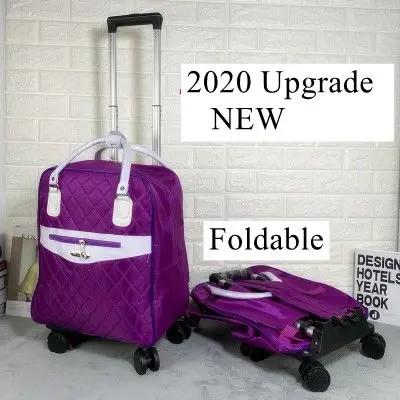 Women travel backpack with wheels Wheeled bag for travel trolley bags Oxford large capacity Travel Rolling Luggage Suitcase Bag