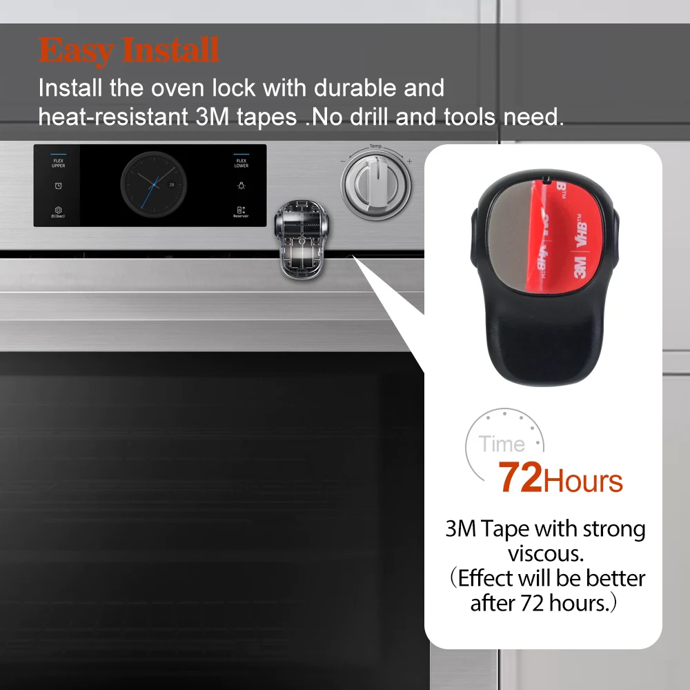 EUDEMON latest Oven Lock with New Design for Baby Prevent baby from playing with Oven Doors Kids safety Oven Door Stopper