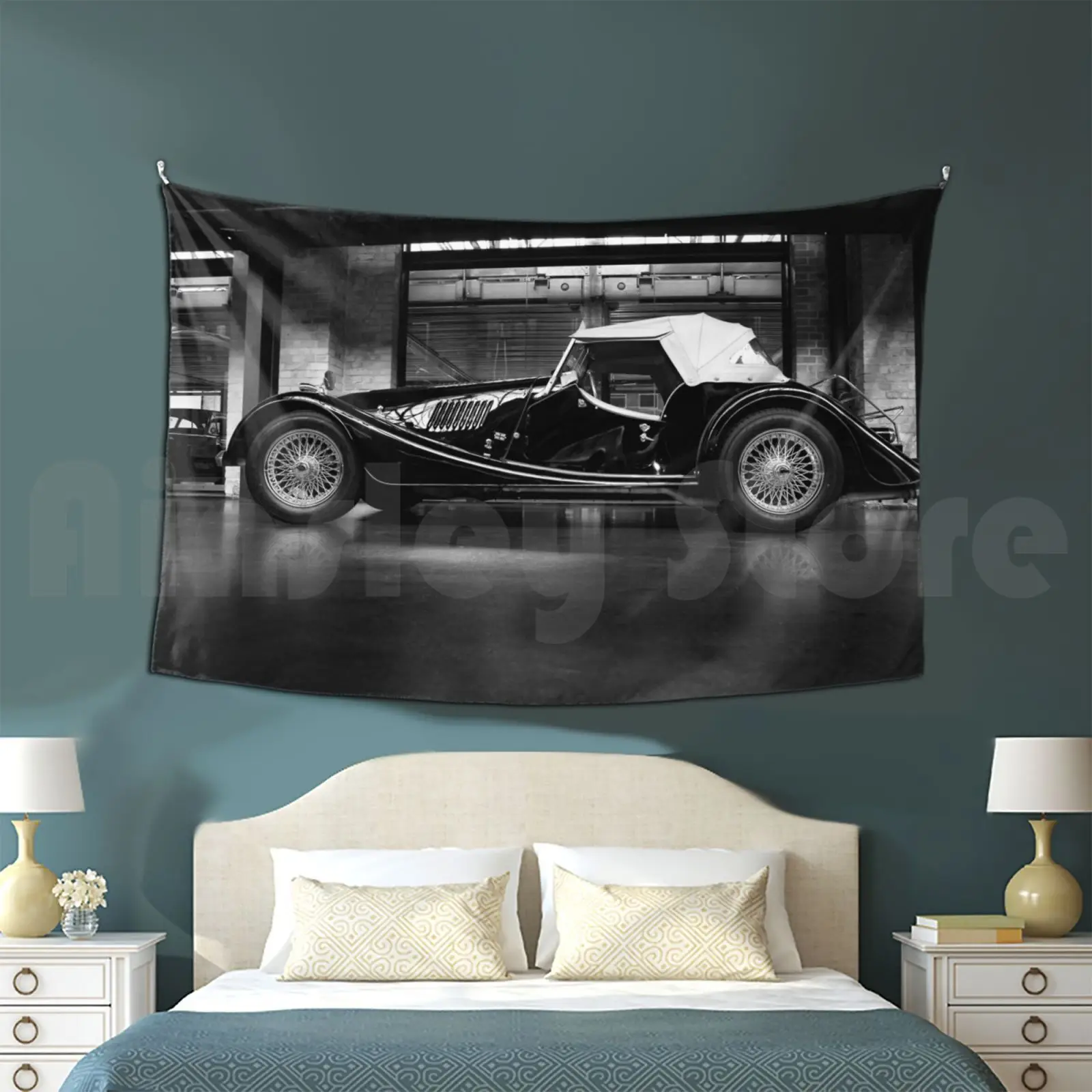 

Morgan Plus 8 Tapestry Living Room Bedroom Morgan Plus 8 Plus8 Plus 8 Black White Morgan Roadster Morgan Roadster Car