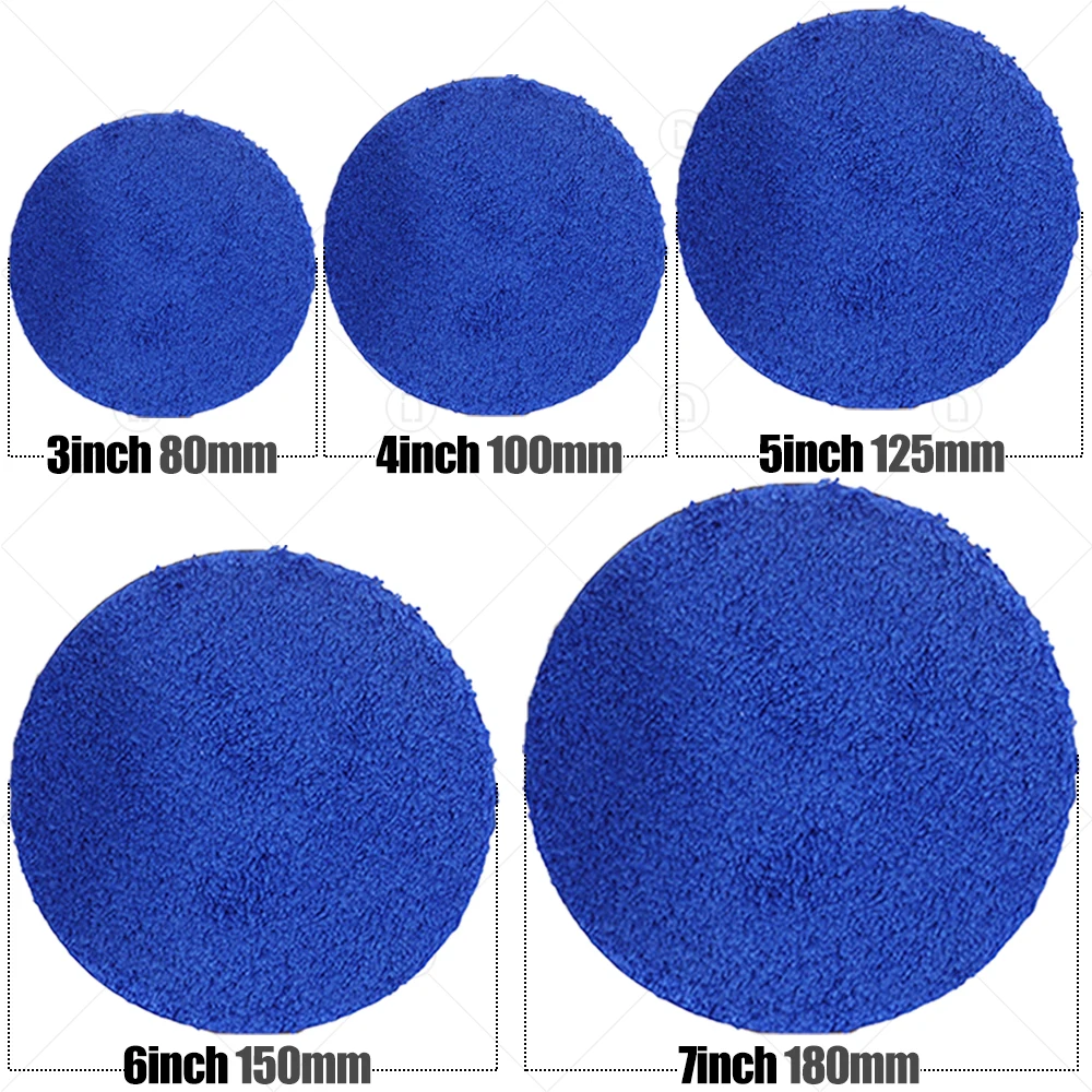 3/4/5/6/7 Inch Removing Wax Buffer Pads Microfiber Polishing Pad Replaceable Buffing Pads For DA/RO Polisher Car Wash Clean