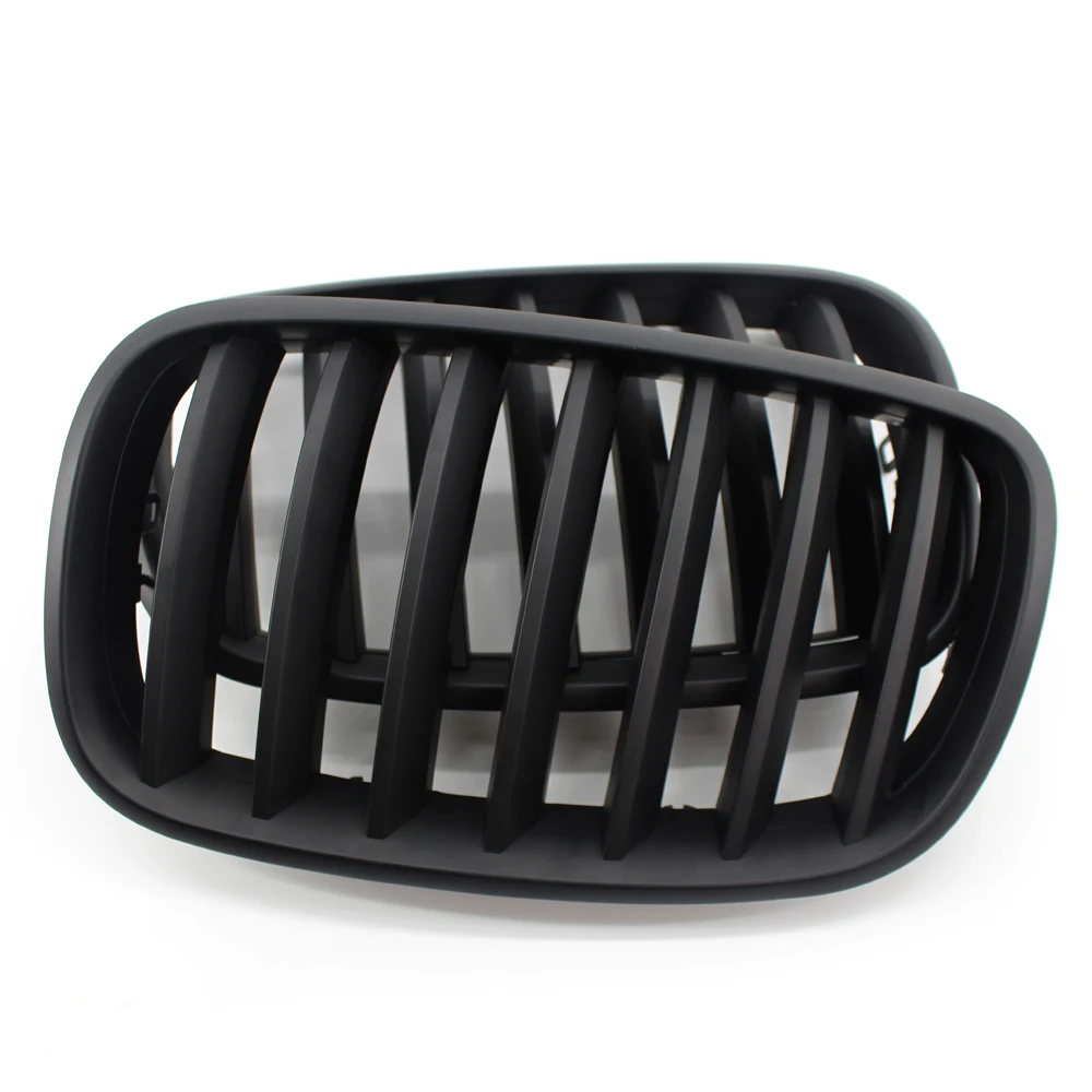 マットブラックフロントグリルスポーティなスタイルの交換用フードグリル BMW E70 E71 X5 X6 2007 2008 2009 2010 2011 2012 2013 2014