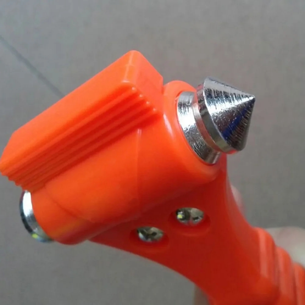 2 in 1 Mini martello di sicurezza per auto Salvavita Fuga Martello di emergenza Taglierina per cintura di sicurezza Interruttore di vetro per finestra Martelli rossi di salvataggio per auto