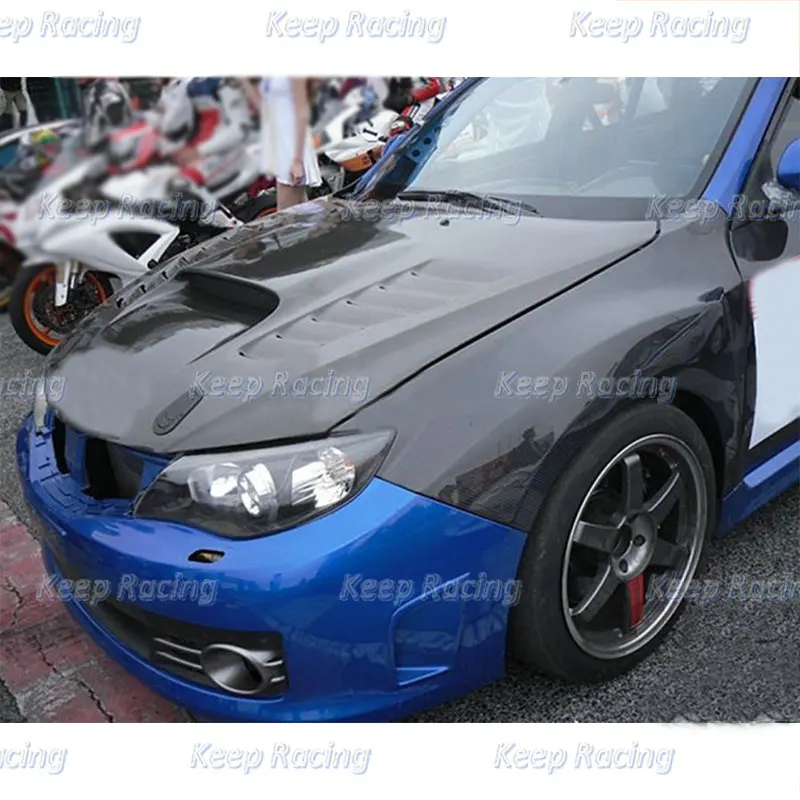 OEM Style Carbon Fiber Vented Front Fender For Subaru Impreza GRB STI Glossy Finish OE Wheel Arch Flare Fibre Auto Cover Bodykit