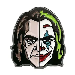 Joker Joasquin Phoenix Enamel Brooch Horror Clown Chucky Face pin perfect movie fans gift