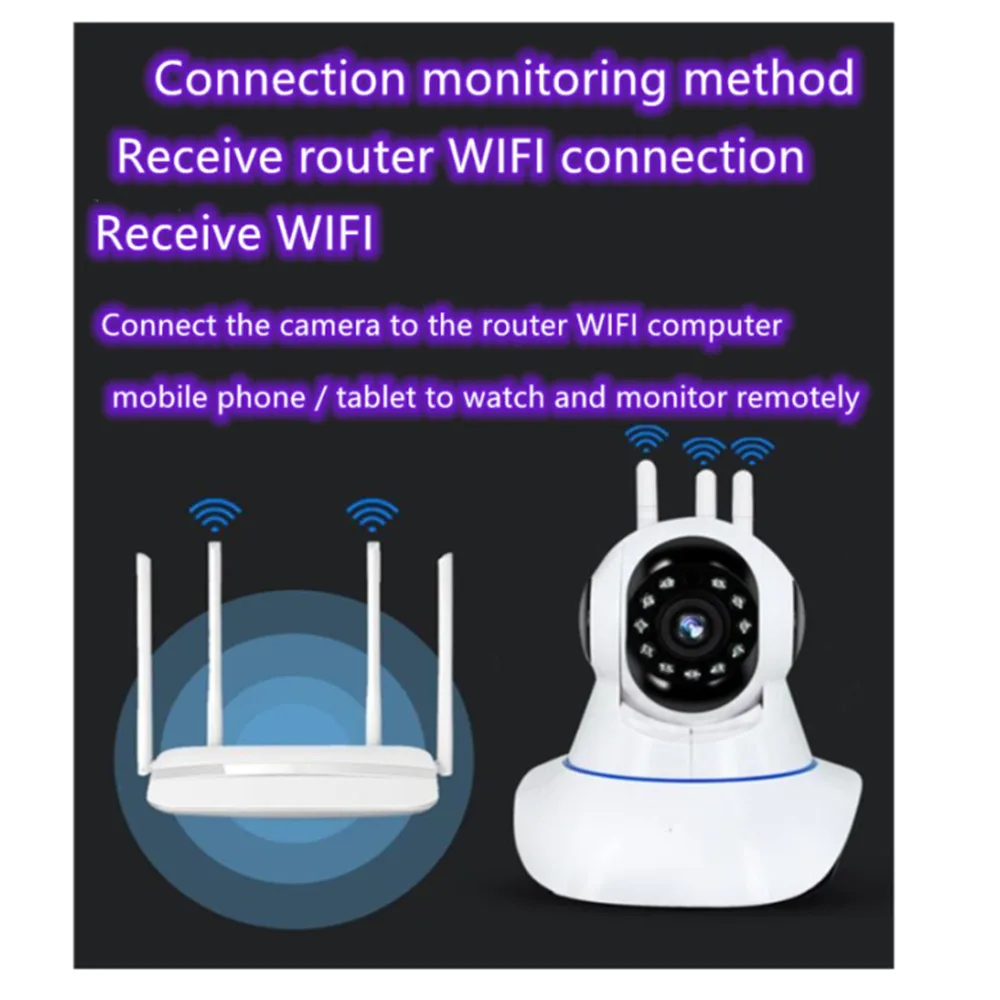 1080P HD wireless WIFI network camera HD infrared LED night vision wide angle shooting two-way voice for Android iOS system