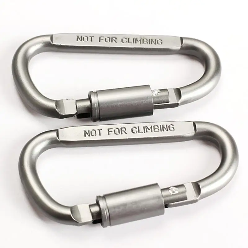 1Pc Aluminum Alloy Carabiner Outdoor Screw Lock Buckle Backpack Camping Fishing Hook Keychain Lock Snap Clip Tools