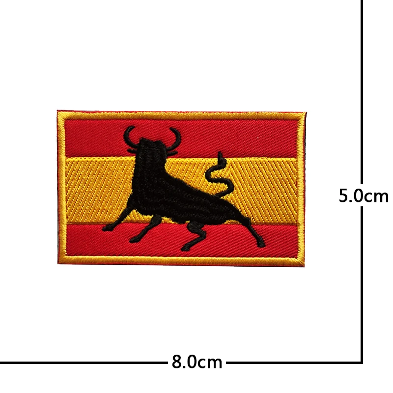 Parche táctico calavera toro bordado – Bandera España - imagen 3