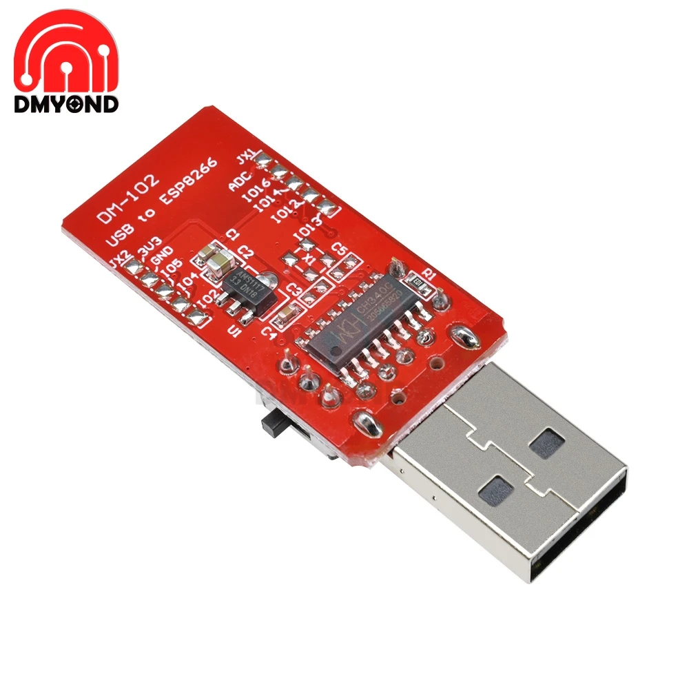 New 4.5V-5.5V ESP07 Adapter CH340 CH340G USB To TTL ESP8266 ESP-07 WiFi Wireless Development Board Antenna To TTL Driver Module