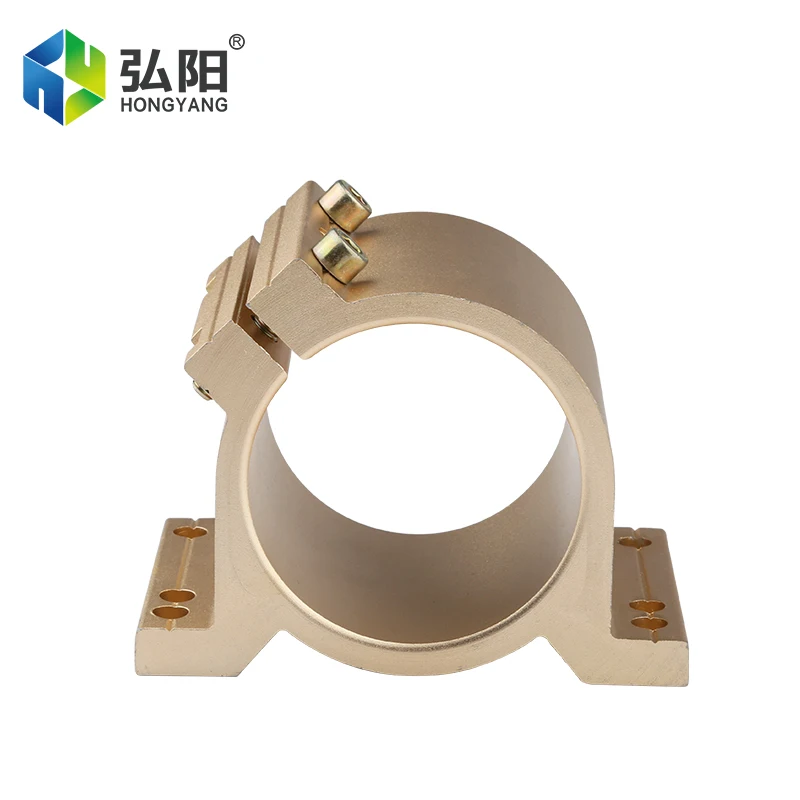 CNC Milling Machine Spindle Golden Tilting Clamp 65 80mm Motor Clamping Holding Seat Fixed Aluminum Profile Bracket