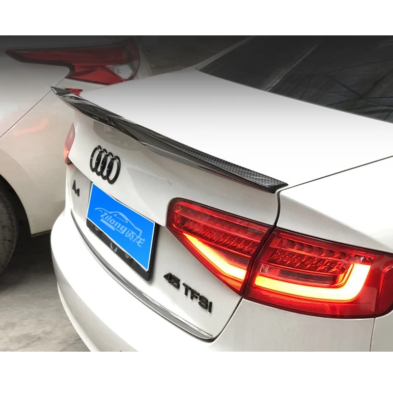 For Audi A4 B8.5 B8 4 Door Sedan 2009 -2016 M4 Style High Quality Carbon Fiber Rear Wing Roof Rear Box Decorated Spoiler