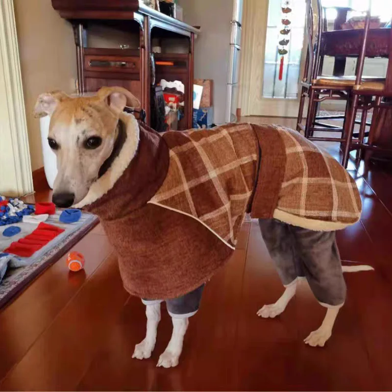 Warm Thicken Big Dog Coat Jacket for Medium Large Dogs Winter Pet Clothes Greyhound Wheeling Clothing mascotas ubranka dla psa