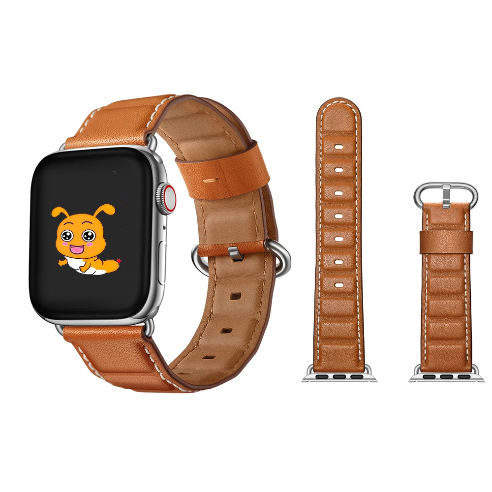 Genuine Leather strap for apple watch band 42mm 38mm bracelets high quality watchband iwatch 6/SE/5/4/3/2 44mm 40mm wrist belts