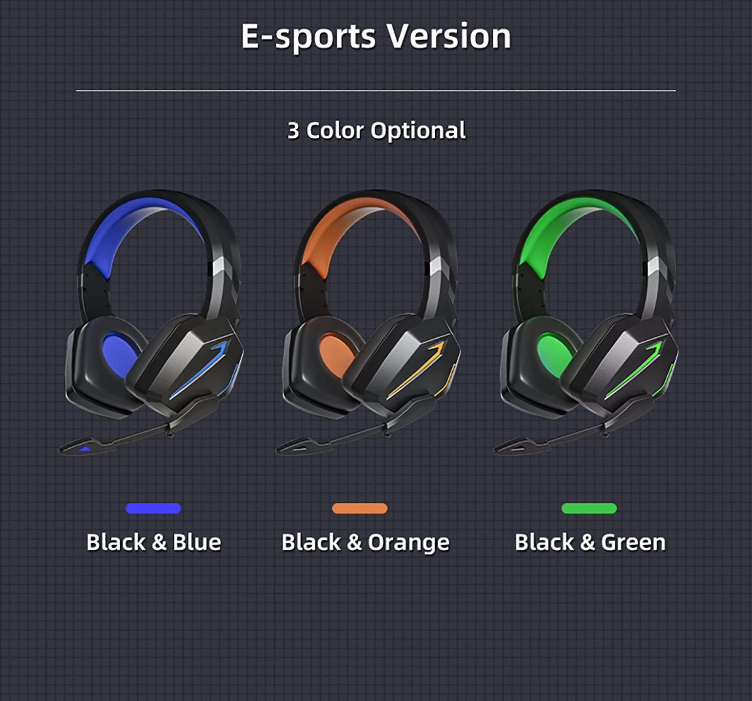 Professional Gaming retrátil All-Inclusive computador fone de ouvido, auriculares luminosos, redução de ruído e som líquido, GAE-G20