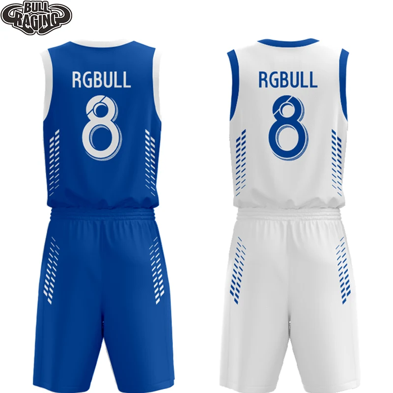 Polyester Mesh Reversible Basketball Jersey Sets Customized Sublimation Basketball Shirts And Shorts