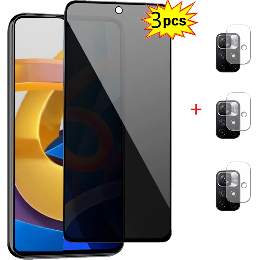 

9D Anti-spy Glass POCO F5 Pro 5G Tempered Glass Poco M4 Pro Screen Protector for F5 x4 GT Privacy Glass For Xiaomi POCO M5 M5s