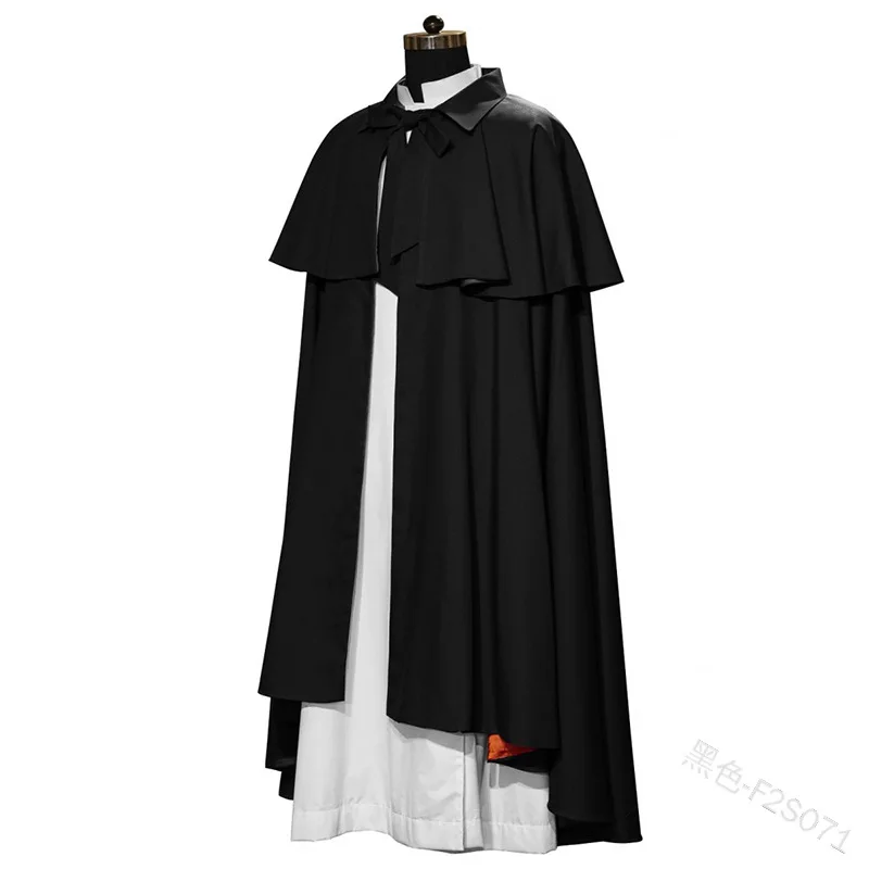 Middeleeuwse Renaissance Warrior King Guard Maxi Mantel Lord Retro Gothic Knight Stadiumkostuum Cosplay Priester Trench Cape voor mannen