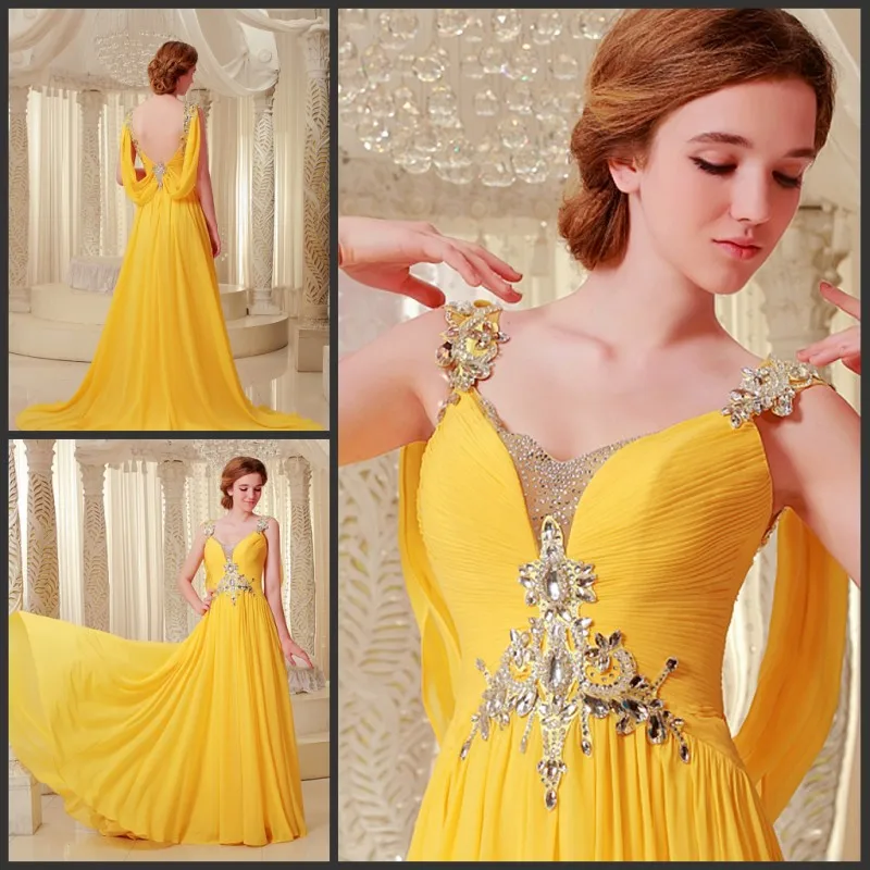 Freies verschiffen 2018 luxus strass kristall vestido formale bräute chiffon lange Graduation party abendkleid brautjungfer kleider