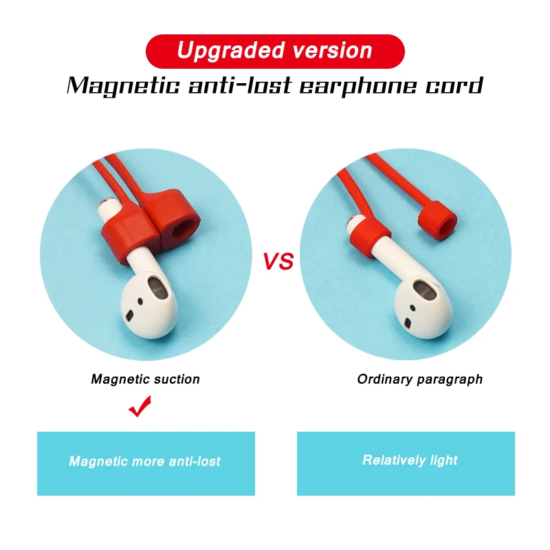 Magnetic Anti LostสําหรับAirPods 3 2021 เชือกซิลิโคนชุดหูฟังแขวนคอเชือกสําหรับAirPods Pro 2 สายLanyard