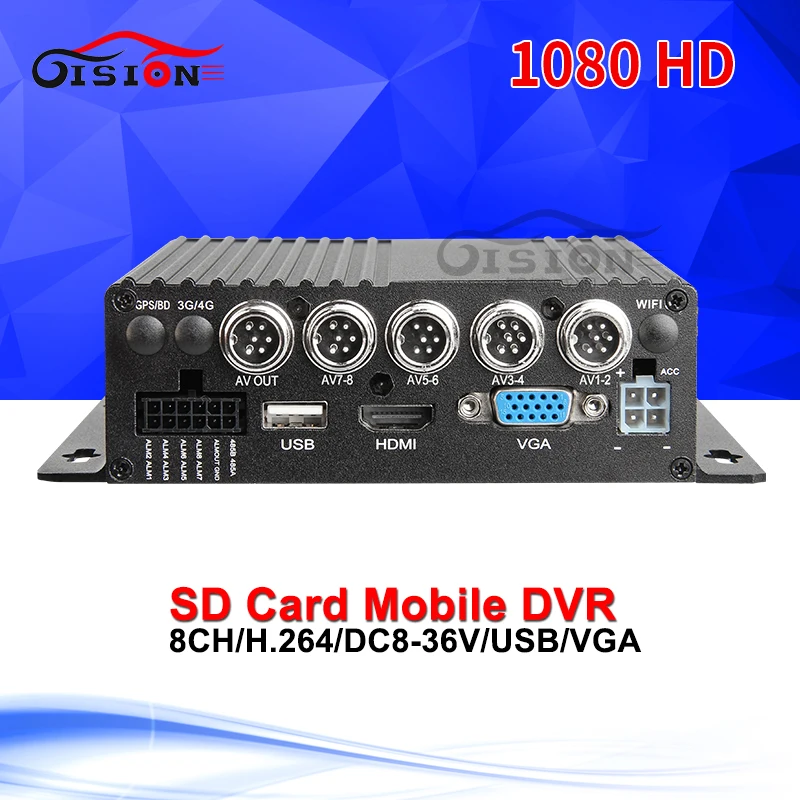 8CH SD Vehicle Bus/Truck Mobile Dvr, Support 8 Cameras AHD Car Dvr With G-sensor ,Playback, Video Recording Mdvr