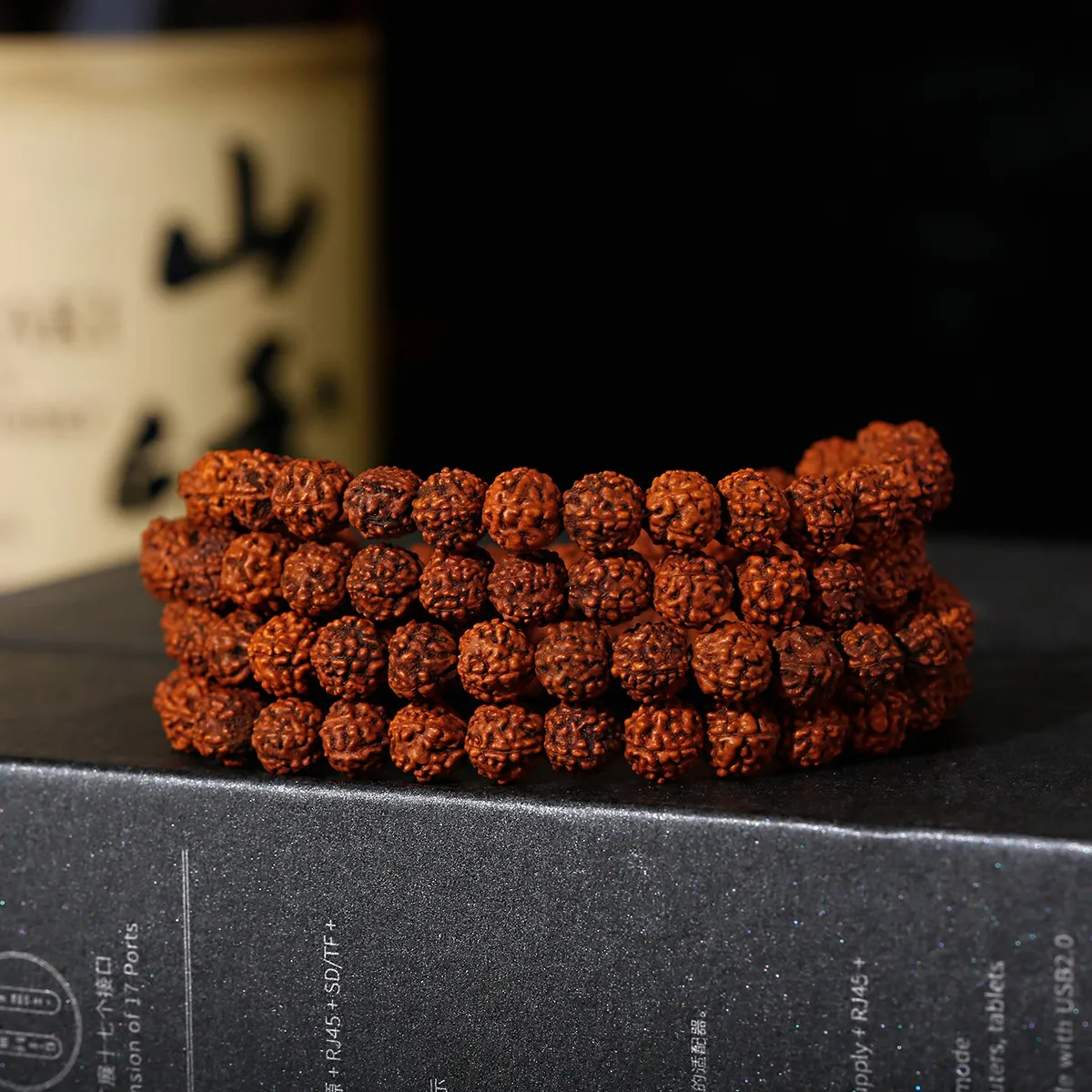 6/8/10mm Rudraksha Beads Meditation Mala Bead Jewelry Making Prayer Chakras 108Pcs Bodhi Tibetan Buddhism Bracelet Beads Buddhis