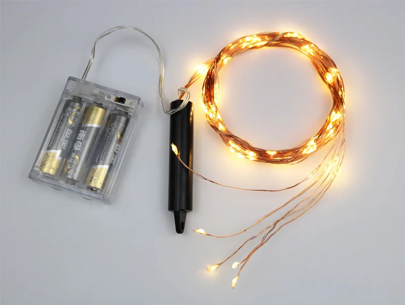 2M 5 Strand Battery LED Fairy String Lights Decoration Twinkling Waterfall Garland  for Home Holiday DIY Christmas Lamp