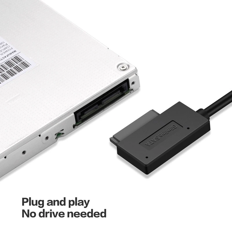 Cavo convertitore adattatore da USB 2.0 a Mini Sata II 7 + 6 13pin per Laptop CD DVD ROM Slimline Drive