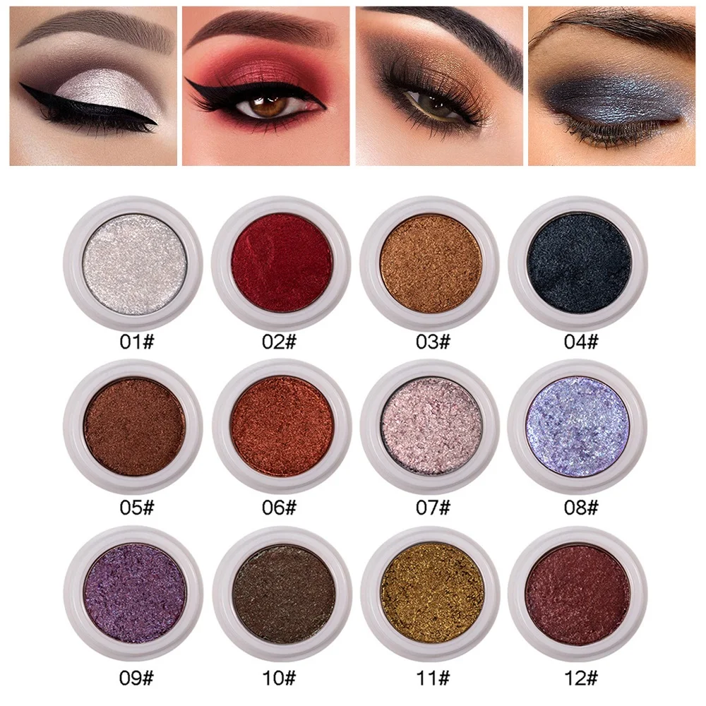 HANDAIYAN Shimmer Cream Matte Eyeshadow Pallete Waterproof Lasting Metallic Pigment Glitter Eye Makeup Maquillaje Cosmetic TSLM1